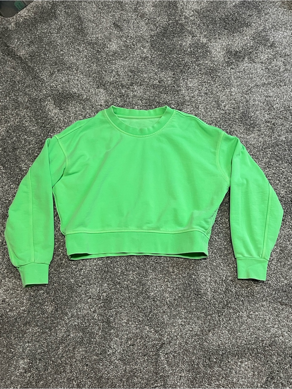 Lululemon Perfectly Oversized Cropped Crew Sweatshirt Size L/XL Green